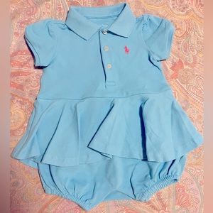 Baby Girl Ralph Lauren Polo Dress Onsie